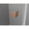 Mexen Lunar L kairės pusės dušo durys, varstomos, 75 cm, permatomos, šlifuota vario spalva - 834L-075-000-65-00-L