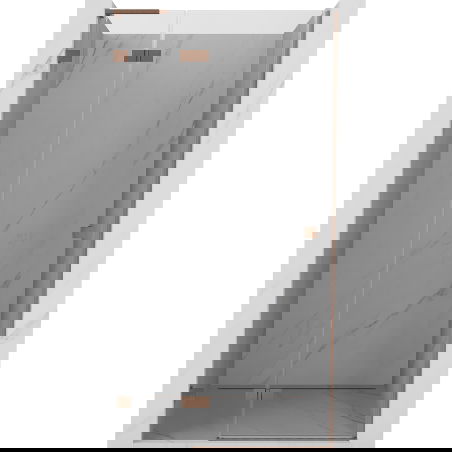 Mexen Lunar L iš kabinamos dušo durys kairės 80 cm, skaidrus, šlifuotas varis - 834L-080-000-65-00-L