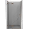 Mexen Lunar L kairinės dušo durys atveriamos kairės 115 cm, skaidrios, šlifuotas varis - 834L-115-000-65-00-L