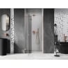 Mexen Lunar L kairios pusės dušo durys 120 cm, permatomos, šlifuota vario spalva - 834L-120-000-65-00-L