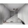 Mexen Lunar L kairios pusės dušo durys 120 cm, permatomos, šlifuota vario spalva - 834L-120-000-65-00-L
