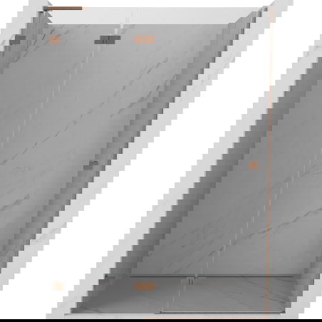 Mexen Lunar L dušų durys, kairinės, 135 cm, skaidrios, šlifuota varis - 834L-135-000-65-00-L