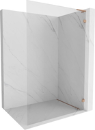 Mexen Lunar L vonios sienelė Walk-in dešinė 50 x 200 cm, permatoma 8 mm, šlifuotas varis - 830L-050-000-65-00-P