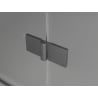 Mexen Lunar L kairiosios pusės atveriamos dušo durys 120 cm, skaidrios, šlifuotas gun grey - 834L-120-000-66-00-L