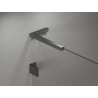 Mexen Lunar L kairiųjų durų dušo durys, 140 cm, skaidrios, šlifuotas gun gray - 834L-140-000-66-00-L