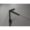 Mexen Lunar L kairiosios pusės atveriamosios dušo durys 85 cm, permatomos, juodos - 834L-085-000-70-00-L