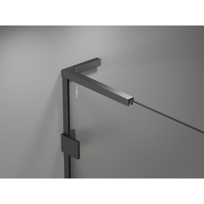 Mexen Lunar L dušo sienelė Walk-in dešinė 60 x 200 cm, skaidrus 8 mm, šlifuotas pilkas - 830L-060-000-66-00-P