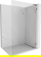 Mexen Lunar L dušo siena Walk-in dešinė 80 x 200 cm, permatomas 8 mm, šepečiu dengtas gun gray - 830L-080-000-66-00-P