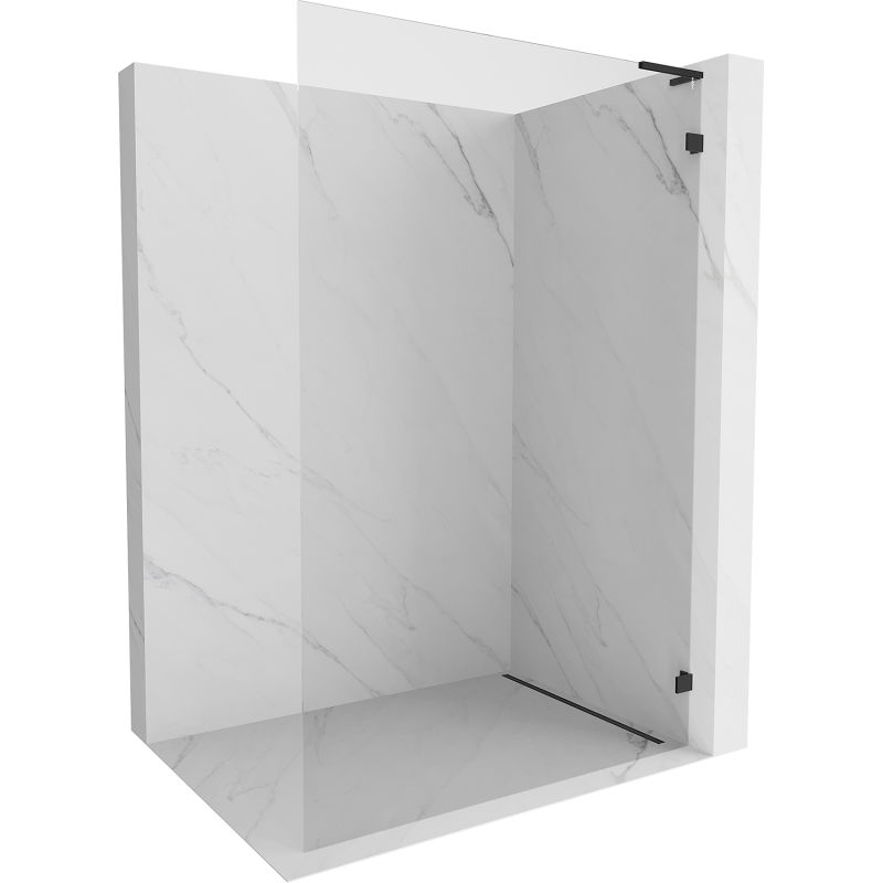 Mexen Lunar L dušo sienelė Walk-in dešinė 80 x 200 cm, permatoma 8 mm, juoda - 830L-080-000-70-00-P