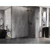 Mexen Lunar L dušo stiklo siena Walk-in dešinė 100 x 200 cm, skaidri 8 mm, juoda - 830L-100-000-70-00-P