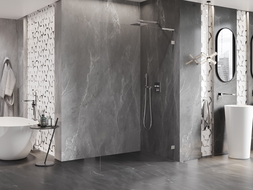 Mexen Lunar L dušo sienelė Walk-in dešinė 110 x 200 cm, skaidrus 8 mm, šlifuotas nikelis - 830L-110-000-97-00-P