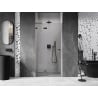 Mexen Lunar L kairiųjų varstomų dušo durų 70 cm, skaidrios, tamsaus metalo spalvos - 834L-070-000-95-00-L