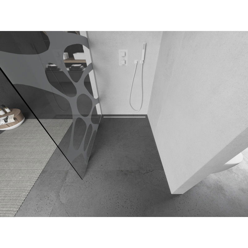 Mexen Kioto dušo siena Walk-in 70 x 200 cm, balta banga 8 mm, balta - 800-070-101-20-97