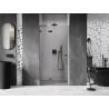 Mexen Lunar L dušo durys atveriamos kairės 105 cm, skaidrios, tamsus metalas - 834L-105-000-95-00-L