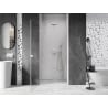 Mexen Lunar-B atveriamos durys dušui, kairės 60 cm, permatomos, baltos - 832-060-000-20-00-L
