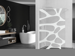 Mexen Kioto dušo pertvara Walk-in 120 x 200 cm, balta banga 8 mm, balta - 800-120-101-20-97