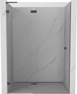 Mexen Lunar L dušo durys, atidaromos į kairę 135 cm, skaidrios, gun metal - 834L-135-000-95-00-L