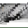Mexen Lunar L kairios pusės berėmės dušo durys 140 cm, skaidrios, gun metal - 834L-140-000-95-00-L
