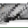 Mexen Lunar L kairios pusės berėmės dušo durys 140 cm, skaidrios, gun metal - 834L-140-000-95-00-L