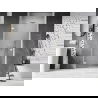 Mexen Lunar-B kairiosios pusės dušo durys 90 cm, skaidrios, baltos - 832-090-000-20-00-L