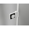 Mexen Lunar-B kairiosios pusės atveriamos dušo durys 95 cm, permatomos, baltos - 832-095-000-20-00-L