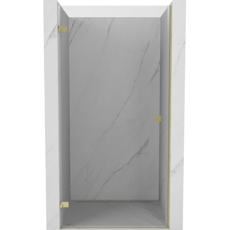 Mexen Lunar-B kairiųjų durys dušo kabina 60 cm, skaidri, auksinė - 832-060-000-50-00-L