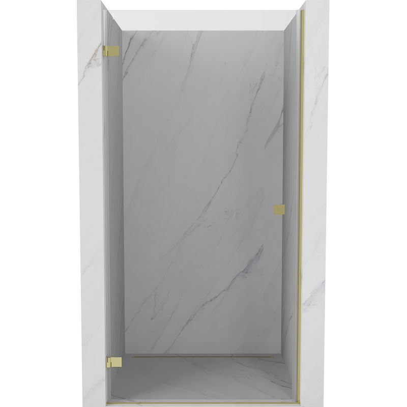 Mexen Lunar-B kairioji varstoma dušo durys 95 cm, skaidrios, auksinės - 832-095-000-50-00-L