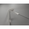 Mexen Lunar L atidaromos dušo durys kairios 90 cm, permatomos, šlifuoto nikelio - 834L-090-000-97-00-L