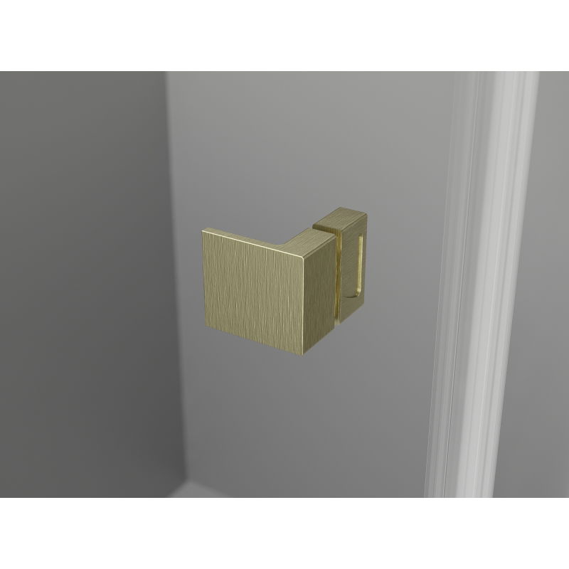 Mexen Lunar-B kairiosios pusės atveriamos dušo durys 100 cm, skaidrios, matinė auksinė - 832-100-000-55-00-L