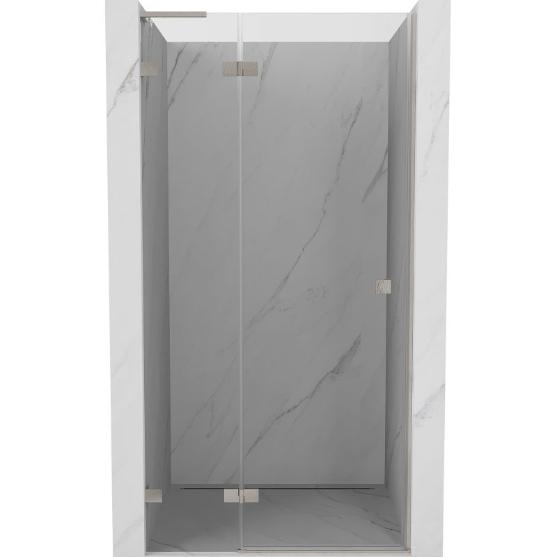 Mexen Lunar L dušo stumdomosios durys kairiosios 125 cm, skaidrus, šlifuotas nikelis - 834L-125-000-97-00-L