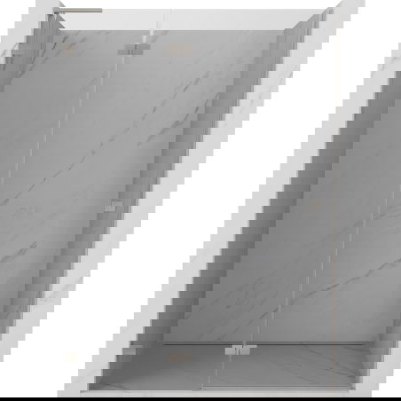 Mexen Lunar L kairiųjų durų dušo durys 135 cm, skaidrios, šlifuotas nikelis - 834L-135-000-97-00-L