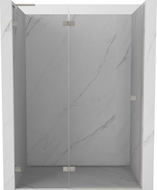 Mexen Lunar L kairė pusė dušo durys 135 cm, skaidrios, šlifuotas nikelis - 834L-135-000-97-00-L