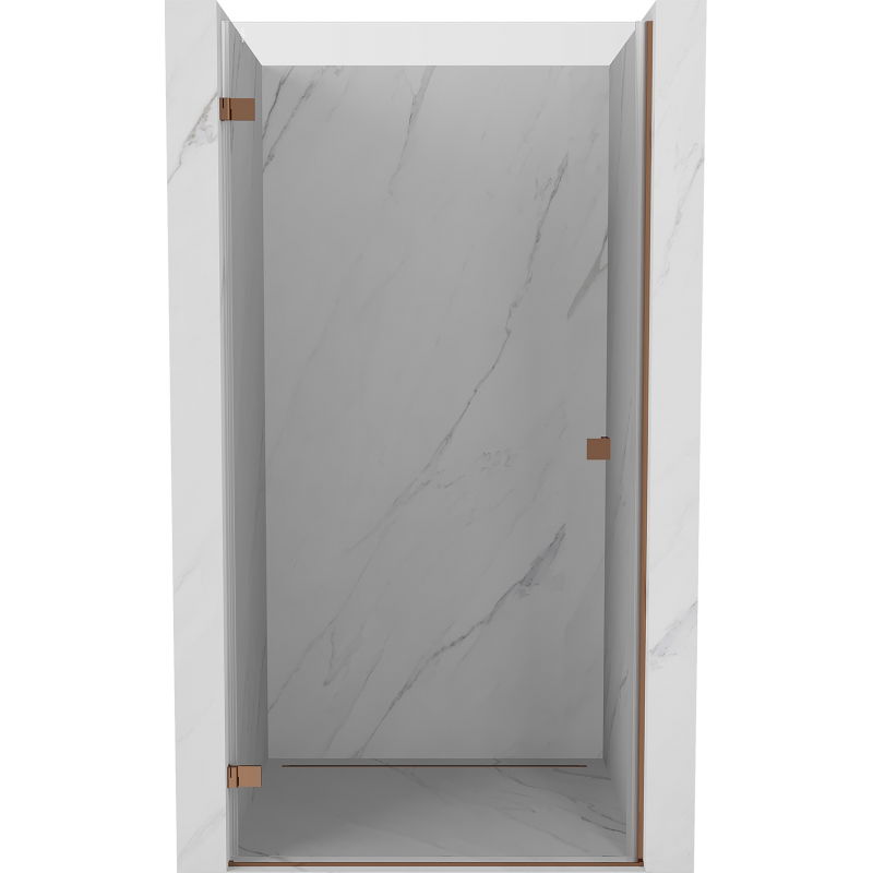 Mexen Lunar-B atveriamosios dušo durys kairės 70 cm, skaidrios, rožinis auksas - 832-070-000-60-00-L