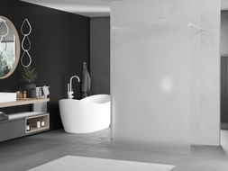 Mexen Kioto laisvai stovinti dušo sienelė 120 x 200 cm, šerkšnas 8 mm, balta - 800-120-002-20-30