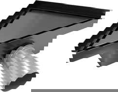 Mexen Flat-T M13 trikampis grindų nutekamasis 20 x 20 cm, juodas - 1710320