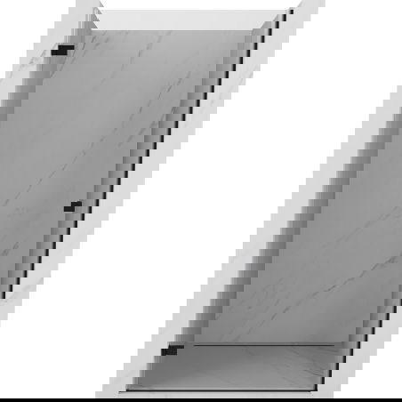 Mexen Lunar-B kairios pusės dušo durys, 95 cm, permatomos, juodos - 832-095-000-70-00-L