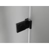 Mexen Lunar-B kairios pusės dušo durys, 95 cm, permatomos, juodos - 832-095-000-70-00-L