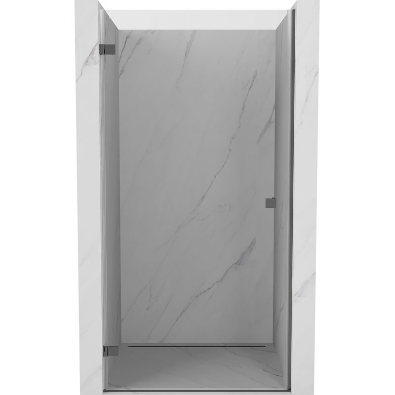 Mexen Lunar-B dešrų durų atveriamas kairys 95 cm, permatomas, tamsus metalas - 832-095-000-95-00-L