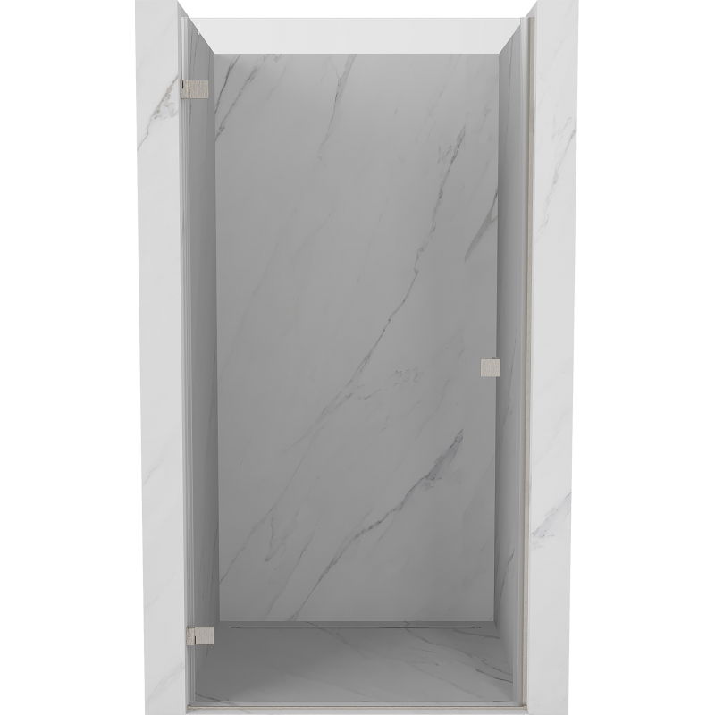 Mexen Lunar-B kairės pusės dušo durys, 60 cm, skaidrus stiklas, šlifuotas nikelis - 832-060-000-97-00-L