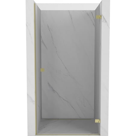 Mexen Lunar-B dešų durys, varstomos dešinės, 90 cm, permatomos, auksinės - 832-090-000-50-00-P