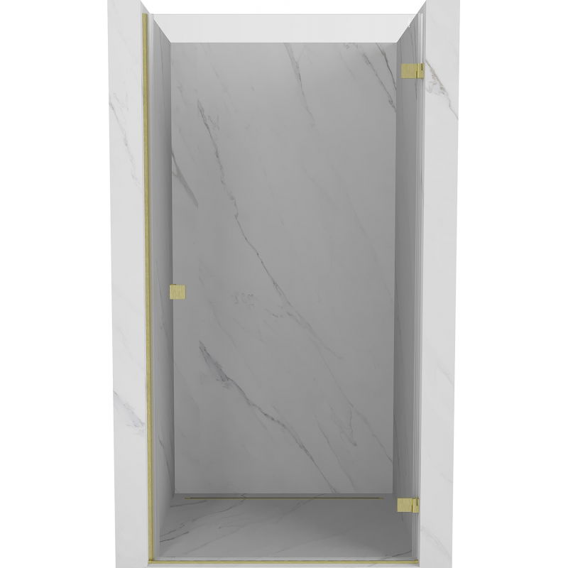 Mexen Lunar-B dešinės varstomos dušo durys 95 cm, skaidrios, auksinės matinės - 832-095-000-55-00-P