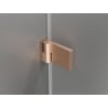 Mexen Lunar-B dešinės pusės dušo durys varstomos, 95 cm, permatomos, šlifuotas varis - 832-095-000-65-00-P