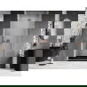 Mexen Lunar-B dešinės pusės dušo durys varstomos, 95 cm, permatomos, šlifuotas varis - 832-095-000-65-00-P