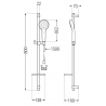 Mexen DQ05 slankus dušo komplektas, baltas - 785054581-20