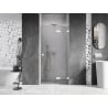 Mexen Lunar L Dešinės pusės atveriamos dušo durys 115 cm, skaidrios, baltos - 834L-115-000-20-00-P
