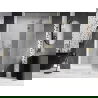 Mexen Lunar L dešinės pusės dušo durys, 130 cm, skaidrios, auksinės - 834L-130-000-50-00-P