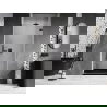 Mexen Lunar-B dešinės pusės dušo durys 75 cm, skaidrios, juodos - 832-075-000-70-00-P