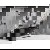 Mexen Lunar-B dešinės pusės dušo durys 75 cm, skaidrios, juodos - 832-075-000-70-00-P