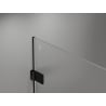 Mexen Lunar-B dešinės pusės dušo durys, 90 cm, permatomos, juodos - 832-090-000-70-00-P