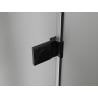Mexen Lunar-B dešinės pusės dušo durys, 90 cm, permatomos, juodos - 832-090-000-70-00-P